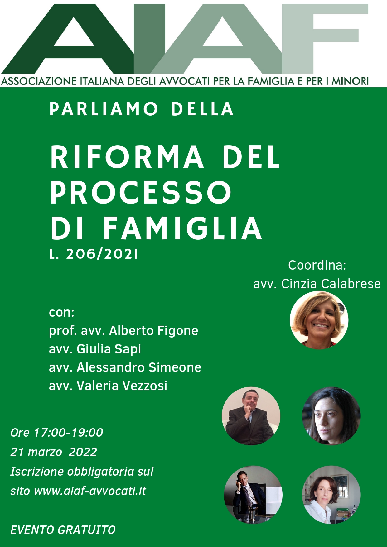 PARLIAMO DELLA RIFORMA DEL PROCESSO DI FAMIGLIA (L.206/2021)